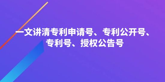 專利公開號和授權號一樣嗎？一文講清專利申請號、專利公開號、專利號、授權公告號